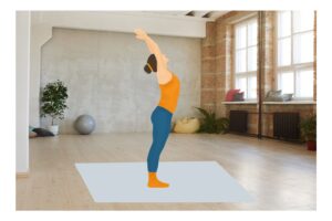 Hasta uttasana o postura delle mani sollevate